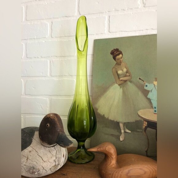 Vintage vase Viking/ Swung vase en verre Midcentury circa 1960 - Picture 1 of 5